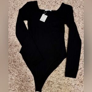 Mangopop Classic Black Long Sleeve Bodysuit